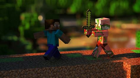 Piglet Steve Zombie Pigman 4K HD Minecraft Wallpapers | HD Wallpapers ...