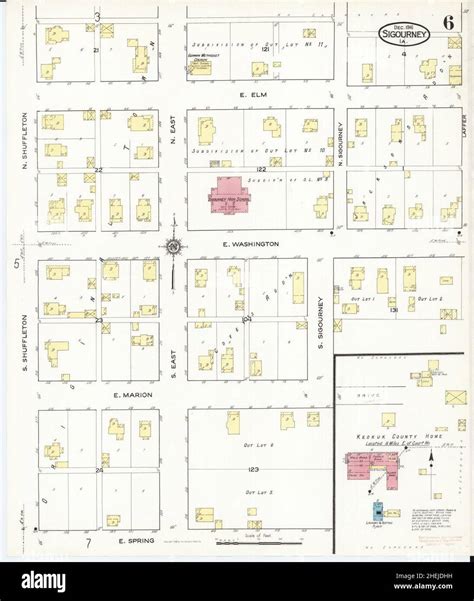 Sanborn Fire Insurance Map from Sigourney, Kiokuk County, Iowa Stock Photo - Alamy