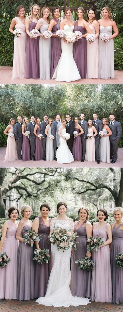 Ombre dusty purple bridesmaid dresses - Hi Miss Puff