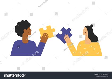 Two Cartoon Characters Communication Between People Stock Vector (Royalty Free) 2034674810 ...