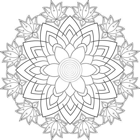 Mandala coloring pages 13123056 Vector Art at Vecteezy