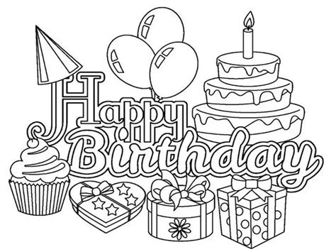 Birthday Coloring Pages Free Printable Birthday Flowe - vrogue.co