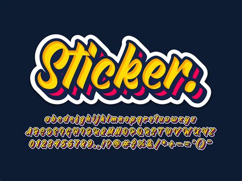 Hipster Font For Sticker And T-shirt Design 555493 Vector Art at Vecteezy