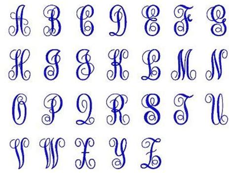 Fancy monogram initial letters font machine embroidery design | Etsy in 2021 | Monogram fonts ...