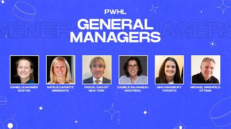 PWHL Introduces General Managers, Announces Draft Order