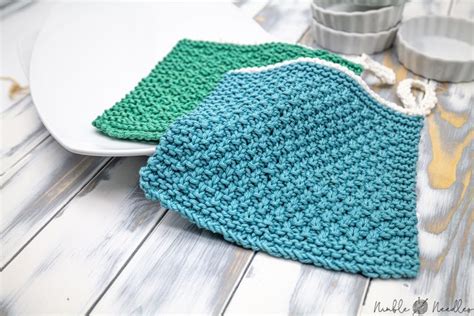 Free & Easy knitted dishcloth pattern for beginners [+video instruction]