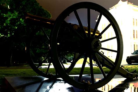 Brass canon silhouette at night. Texas Capital. Photo by Joshi | Cannon, Photo, Night shot
