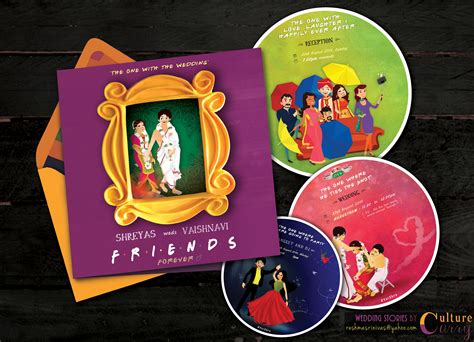 Fun, unique and creative Indian Wedding Invitation | Caricature | South Indian | friends Unusual ...