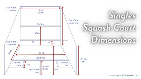 Squash Court Dimensions - Sports Dimensia