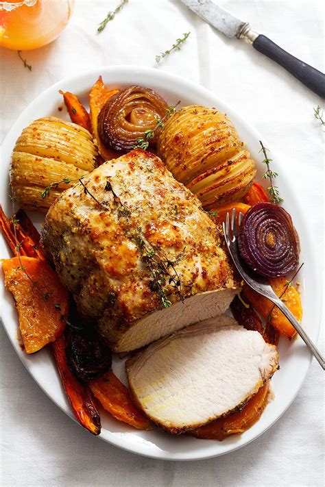 Sheet Pan Dinner: Honey Mustard Roasted Pork Loin and Veggie Sheet Pan Dinner — Eatwell101