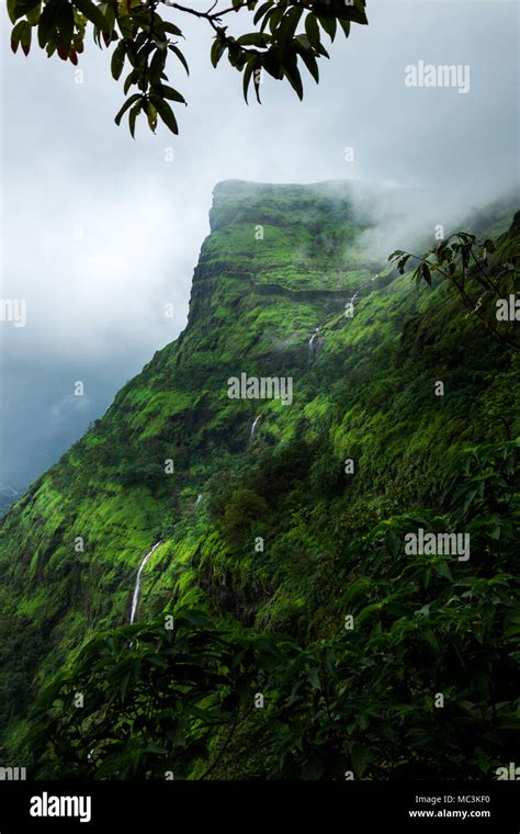 The view of the Raigad fort in monsoon landscape vistas from western ...