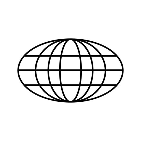 flat icon oval globe design vector illustration. 11477237 Vector Art at ...