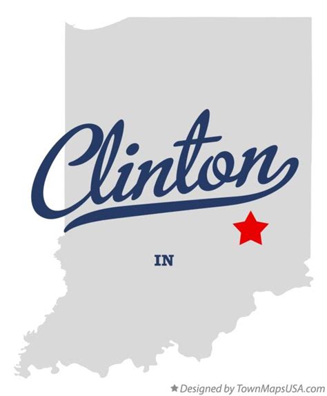 Map of Clinton, Decatur County, IN, Indiana