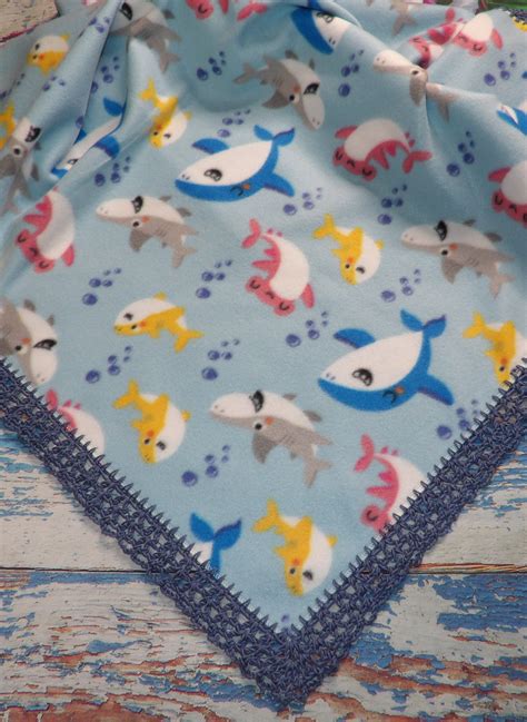 Fleece Baby Blanket With Crochet Edge/crochet Trim/crochet - Etsy