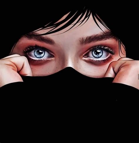 Download Realistic Girl Eyes Unique Cool Pfp Illustration Wallpaper | Wallpapers.com