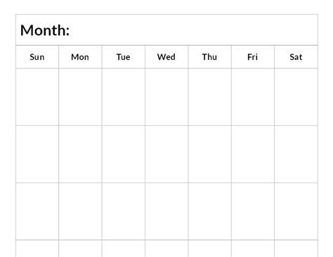 6 Week Printable Calendar - Calendar Templates