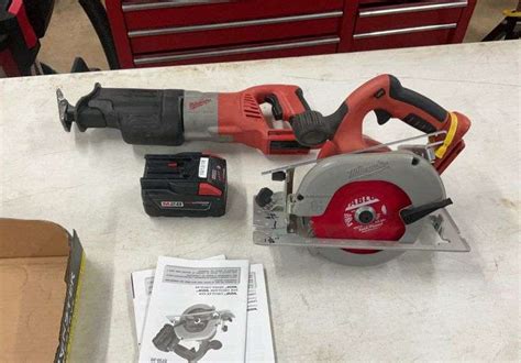 Milwaukee M28 6.5" circular saw, sawzall with battery, no charger ...