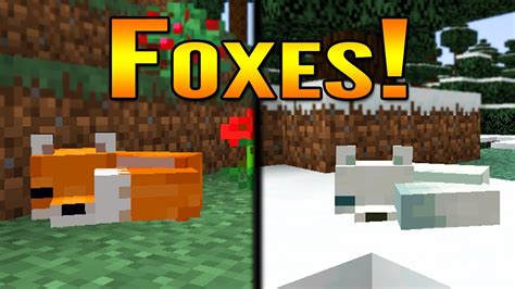 Minecraft 1.14 Foxes Showcase - YouTube