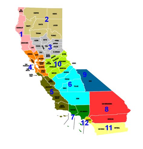 Free Images - caltrans district map svg