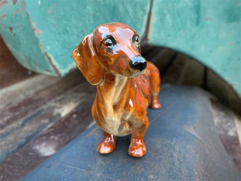 1970s Goebel West Germany Porcelain Dachshund Figurine for Weiner Dog Mom Dad, Shelf Decor ...