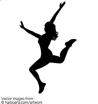 Dance Jump Silhouette at GetDrawings | Free download