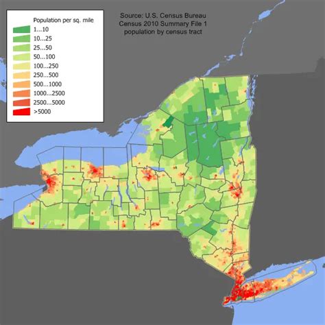 New York Population Map • Mapsof.net