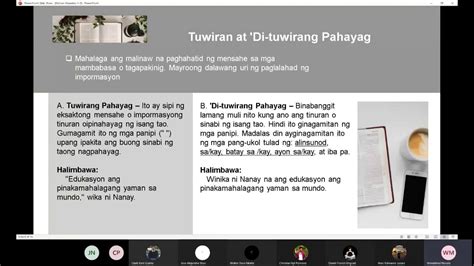 Part 2: Tuwiran at ‘Di tuwirang Pahayag - YouTube