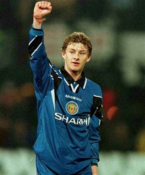 Ole Gunnar Solskjaer of Man Utd in 1997.