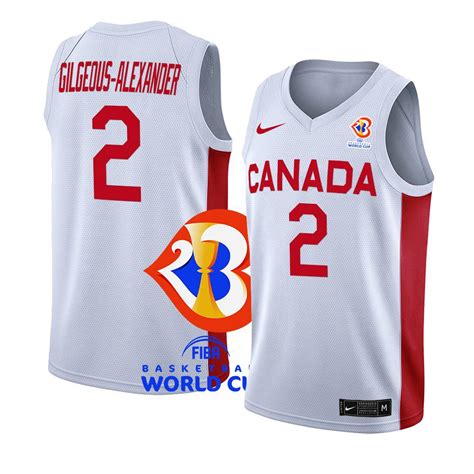 2023 FIBA Basketball World Cup Canada #2 Shai Gilgeous-Alexander White ...