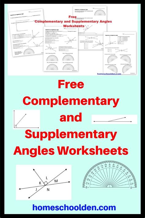 Complementary And Supplementary Angles Worksheet Pdf Grade 6