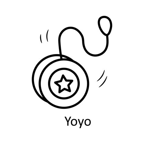 Yoyo vector outline Icon Design illustration. Toys Symbol on White background EPS 10 File ...