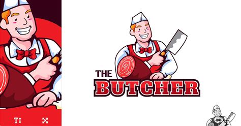 Butcher Logo Illustration Vector, Logos ft. logo & character - Envato ...