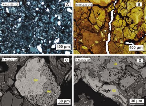 Images illustrating the mineralogy of the kaolinitic upper saprolite ...