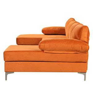 Casa AndreaMilano Modern Large Velvet Fabric U-Shape Sectional Sofa ...