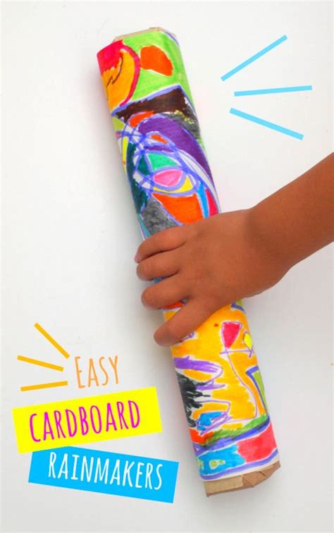 Easiest cardboard Rainmakers ever! | Preschool crafts, School crafts, Preschool weather