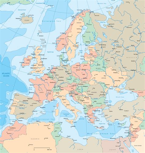 Large detailed political map of Europe. Europe large detailed political map | Vidiani.com | Maps ...