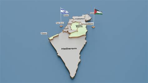 Israel and palestine Map 3D Model $20 - .max .fbx - Free3D