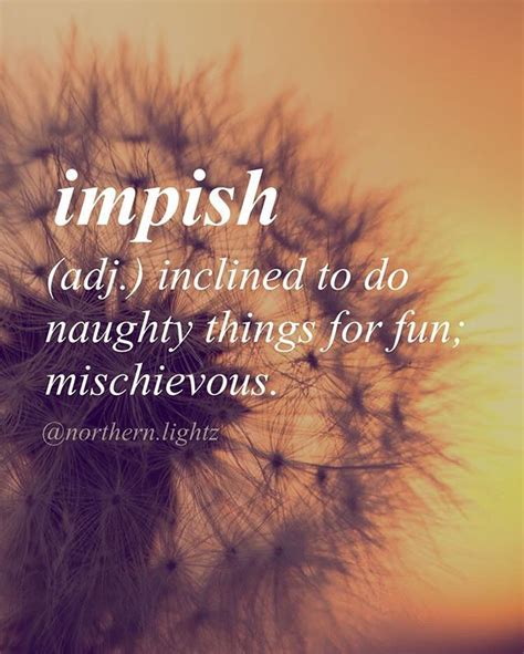 Vocabulary - impish: mischief inclined | Uncommon words, Word definitions, Uncommon words definition