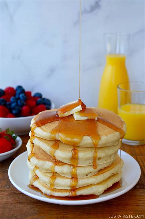 Light and Fluffy Buttermilk Pancakes - Just a Taste