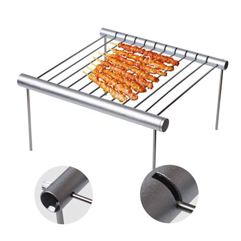 Portable stainless steel bbq grill folding bbq grill mini pocket bbq grill rack barbecue ...