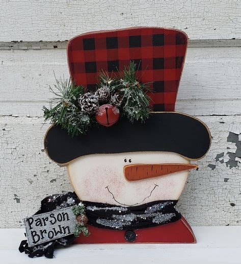 K274 Parson Brown Snowman | Wooden snowman crafts, Christmas wood crafts