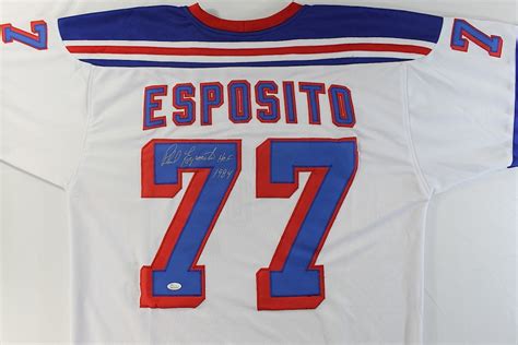 Phil Esposito Signed Rangers Jersey Inscribed "HOF 1984" (JSA COA ...