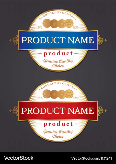 Product label design template Royalty Free Vector Image