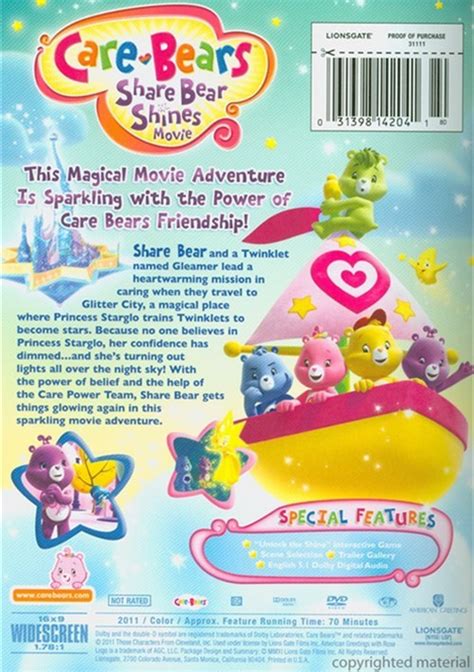 Care Bears: Share Bear Shines (DVD 2011) | DVD Empire