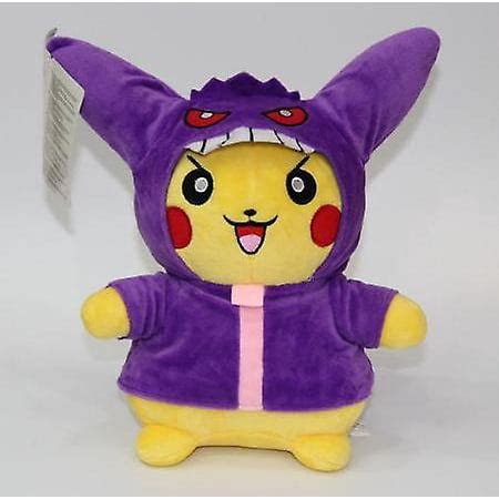 28cm Pokemon Pikachu Cosplay Eevee Gengar Plush Stuffed Dolls Eevee With Cloak Cosplay Pikachu ...