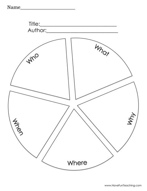 Who What When Where Why Graphic Organizer Worksheet | Have Fun Teaching ...