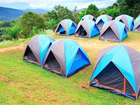 Premium Photo | Dome tent camping at national park