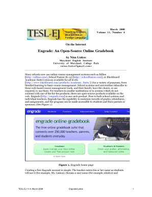 Fillable Online Engrade: An Open-Source Online Gradebook Fax Email ...