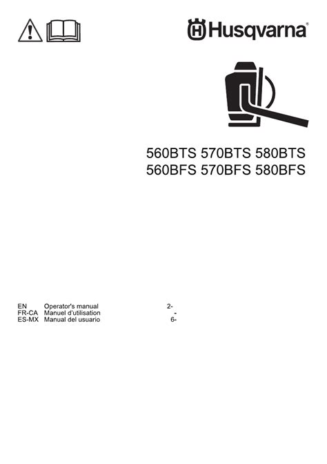 User manual Husqvarna 580BTS Mark II (English - 84 pages)