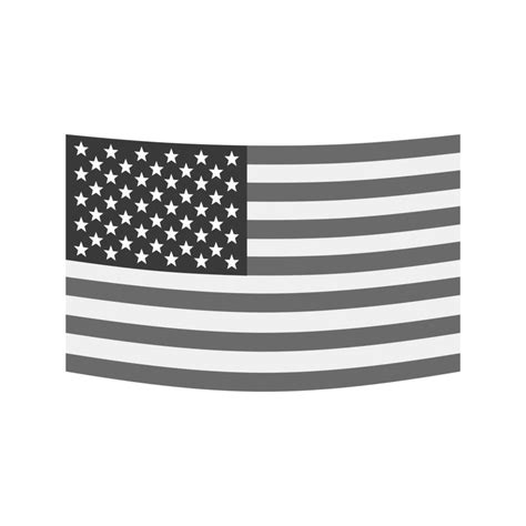 American Flag Flat Greyscale Icon 15656258 Vector Art at Vecteezy